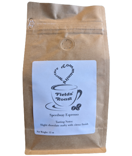 fields roast speedway espresso whole bean coffee available for purchase online or in store in Chesterfield County VA
