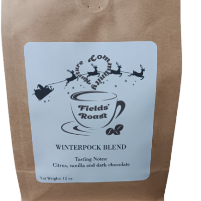 winterpock blend coffee beans, citrus and vanilla and dark chocolate notes