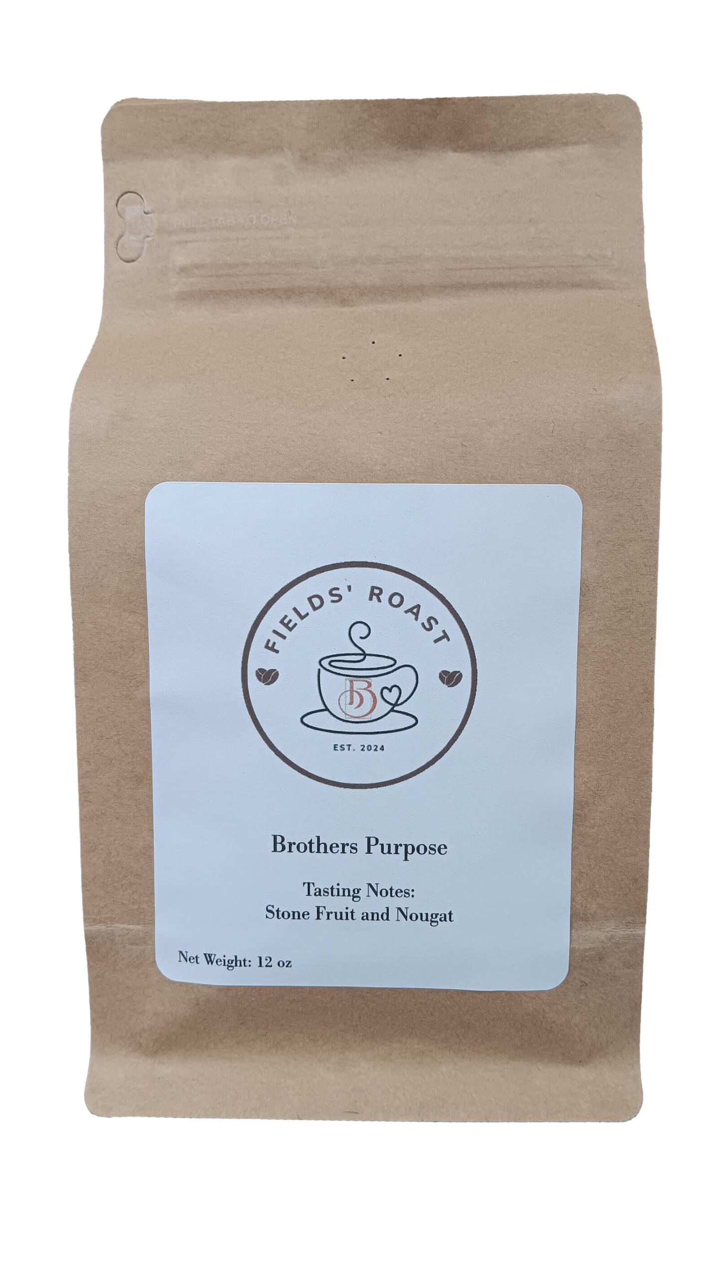 brothers purpose coffee blend, stone fruit and nougat tasting notes